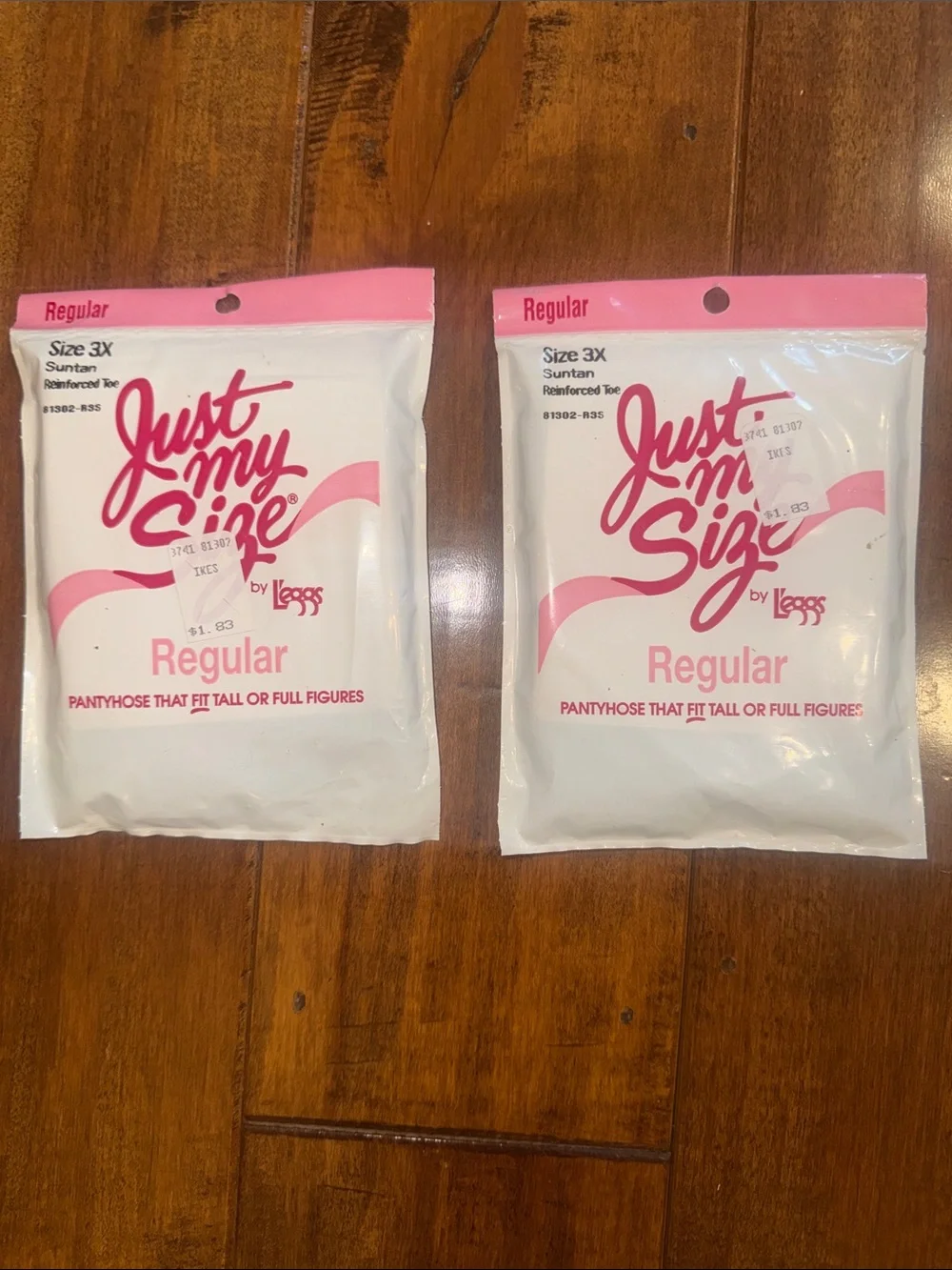 2 Just My Size Pantyhose 3X L’eggs hose SUNTAN brand new!